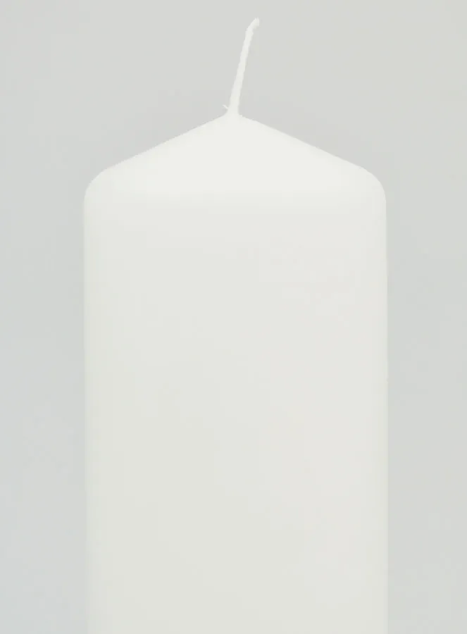 White Tabletop Candle - 17cm (pic 3)