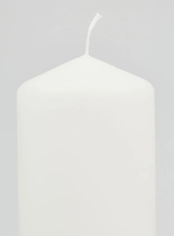 White Tabletop Candle - 15cm (pic 3)