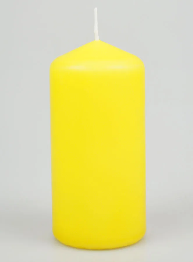 Tabletop Candle 12cm - Yellow (pic 1)