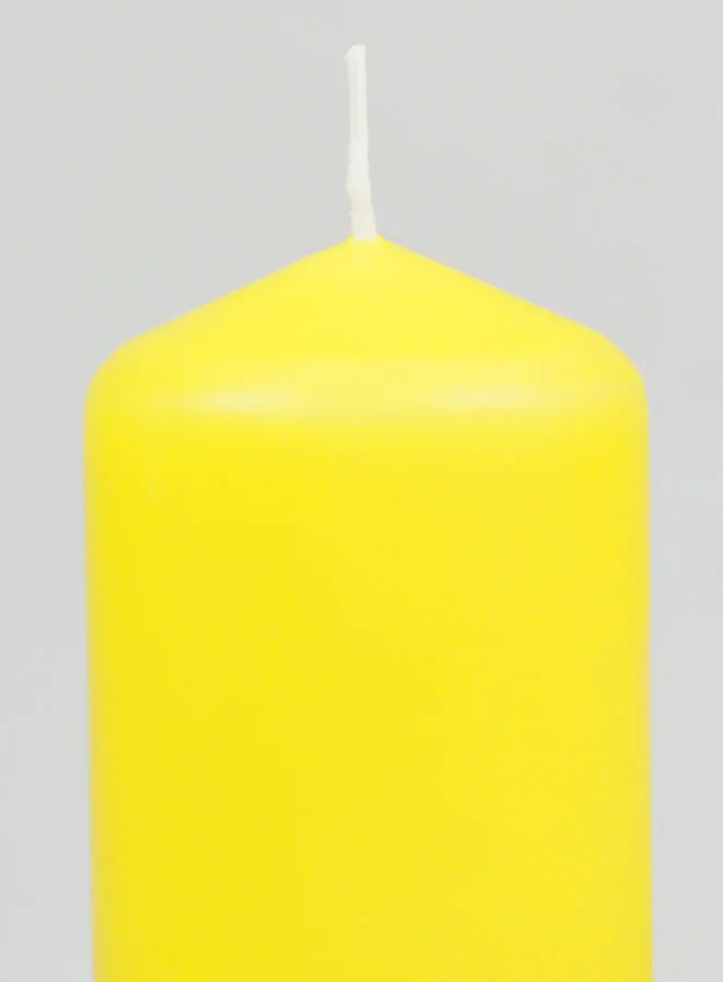 Tabletop Candle 12cm - Yellow (pic 3)