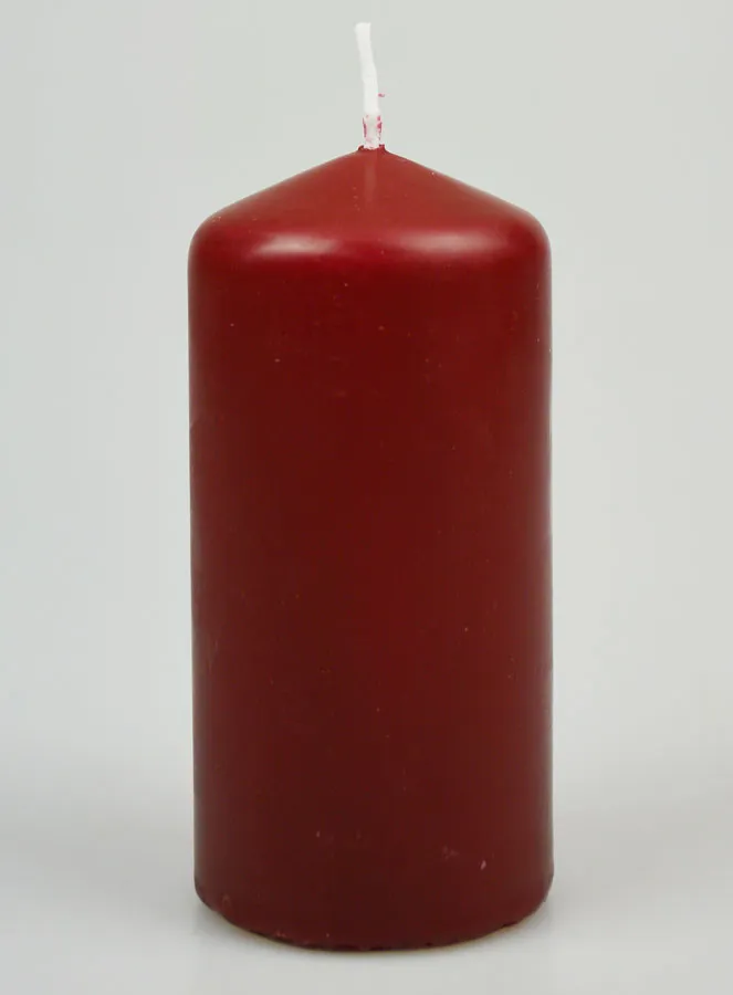 Tabletop Candle 12cm - Burgundy Red (pic 1)