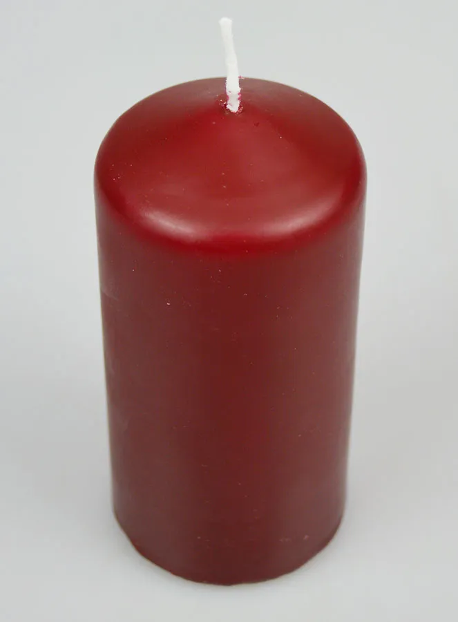 Tabletop Candle 12cm - Burgundy Red (pic 2)
