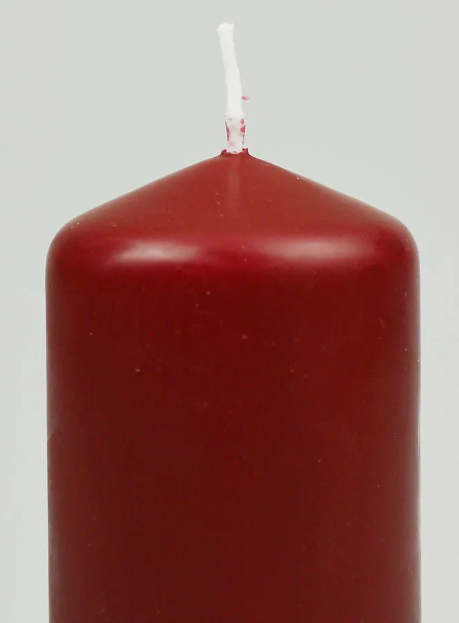Tabletop Candle 12cm - Burgundy Red (pic 3)