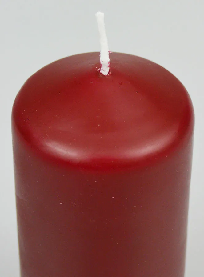 Tabletop Candle 12cm - Burgundy Red (pic 4)