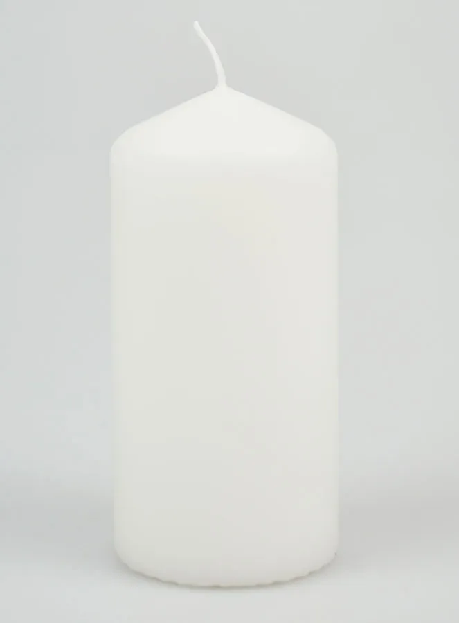 Pillar Candle 12cm - Pure White (pic 1)
