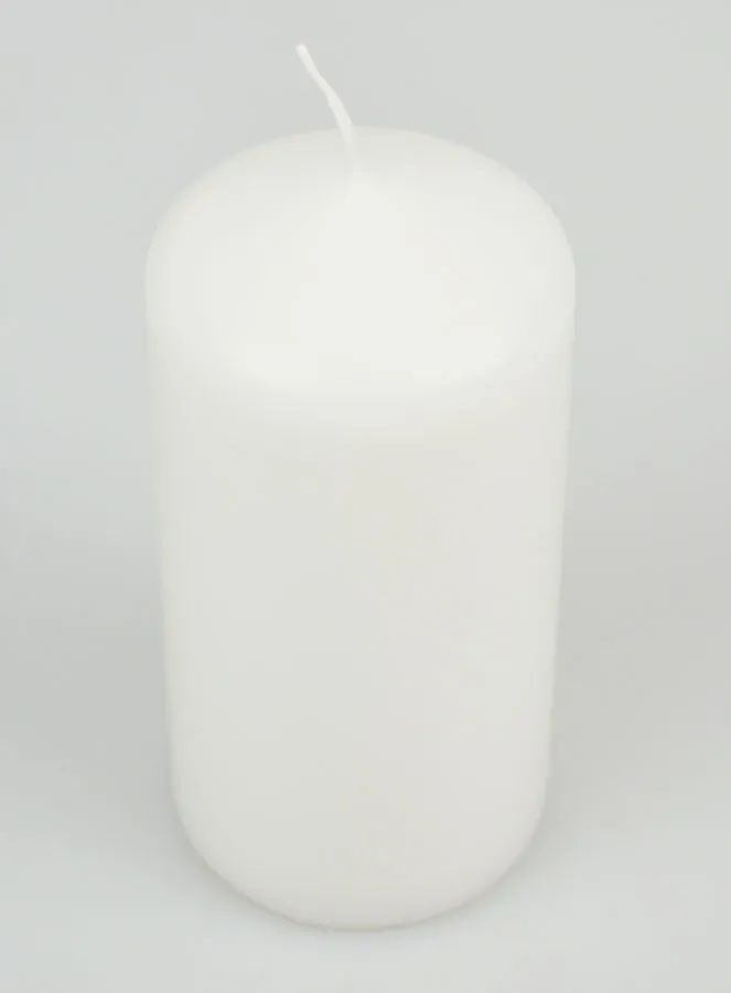 Pillar Candle 12cm - Pure White (pic 2)