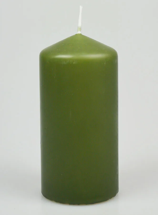 Tabletop Candle 12cm - Olive Green (pic 1)