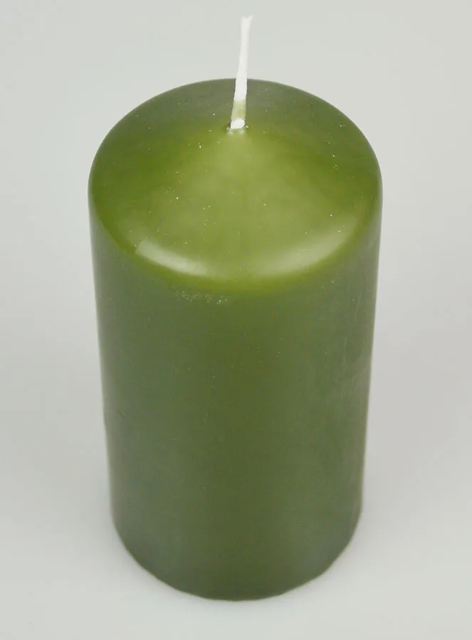 Tabletop Candle 12cm - Olive Green (pic 2)