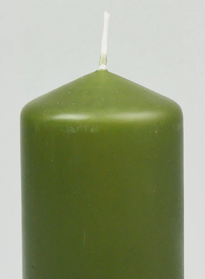 Tabletop Candle 12cm - Olive Green (pic 3)