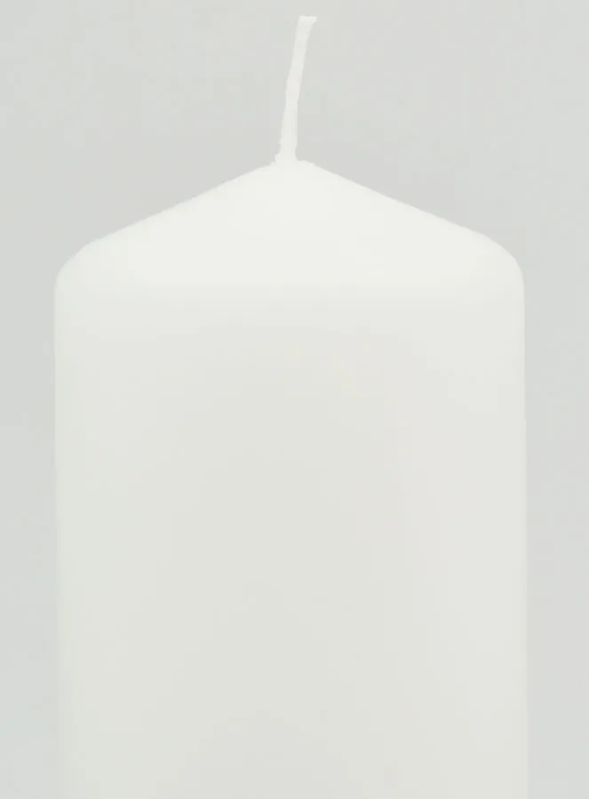 White Tabletop Candle - 13cm (pic 3)