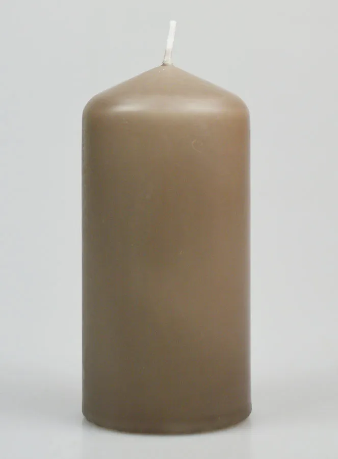 Pillar Candle 12cm - Taupe (pic 1)