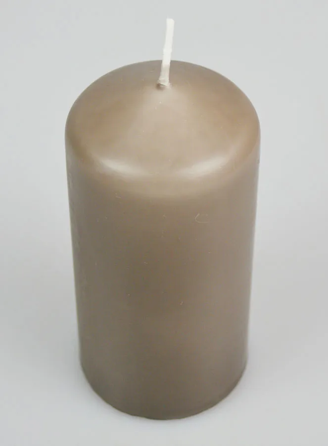 Pillar Candle 12cm - Taupe (pic 2)
