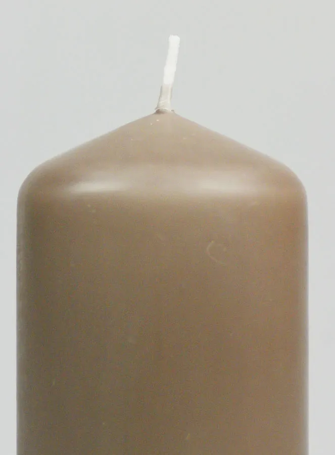 Pillar Candle 12cm - Taupe (pic 3)