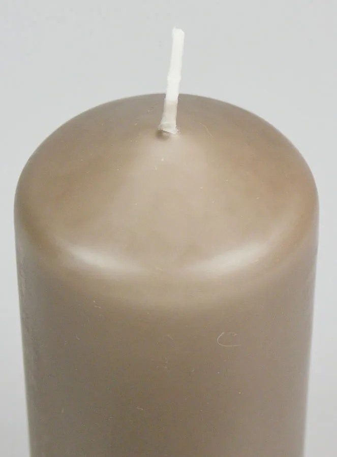 Pillar Candle 12cm - Taupe (pic 4)