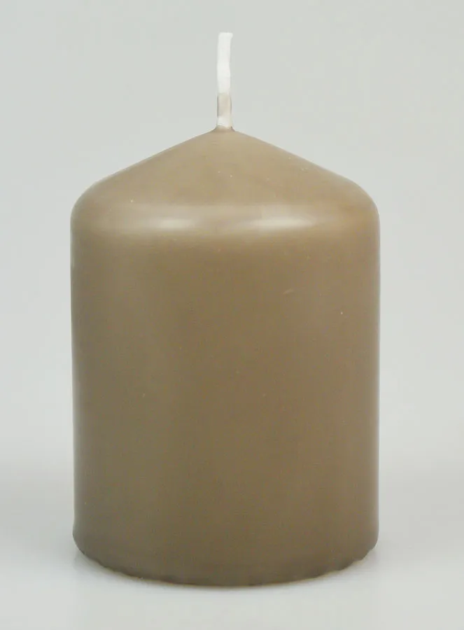 Pillar Candle 8cm - Taupe Grey (pic 1)