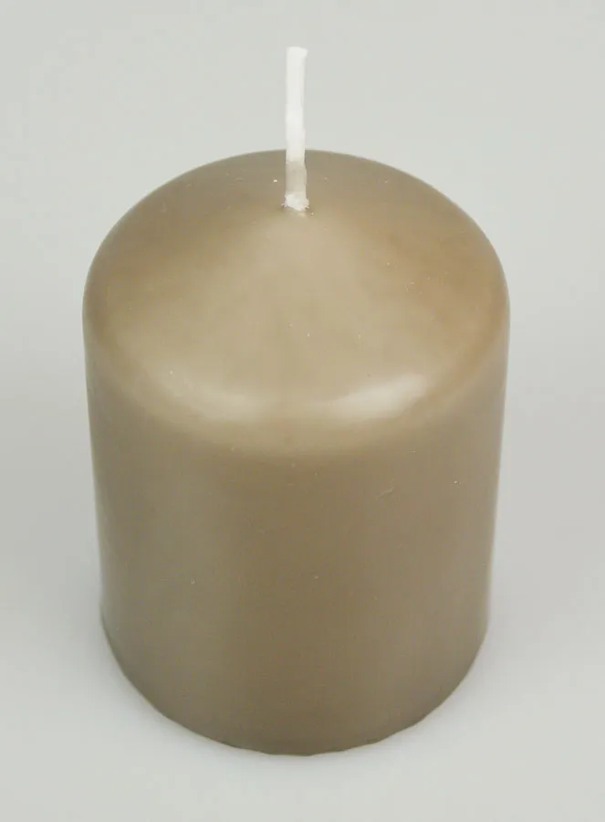 Pillar Candle 8cm - Taupe Grey (pic 2)
