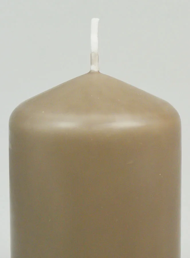 Pillar Candle 8cm - Taupe Grey (pic 3)