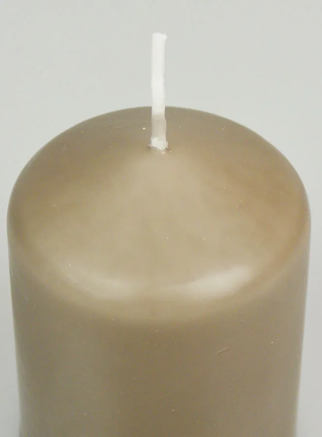 Pillar Candle 8cm - Taupe Grey (pic 4)