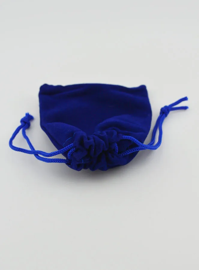 Velvet Rosary Gift Bag 9cm - Blue (pic 2)