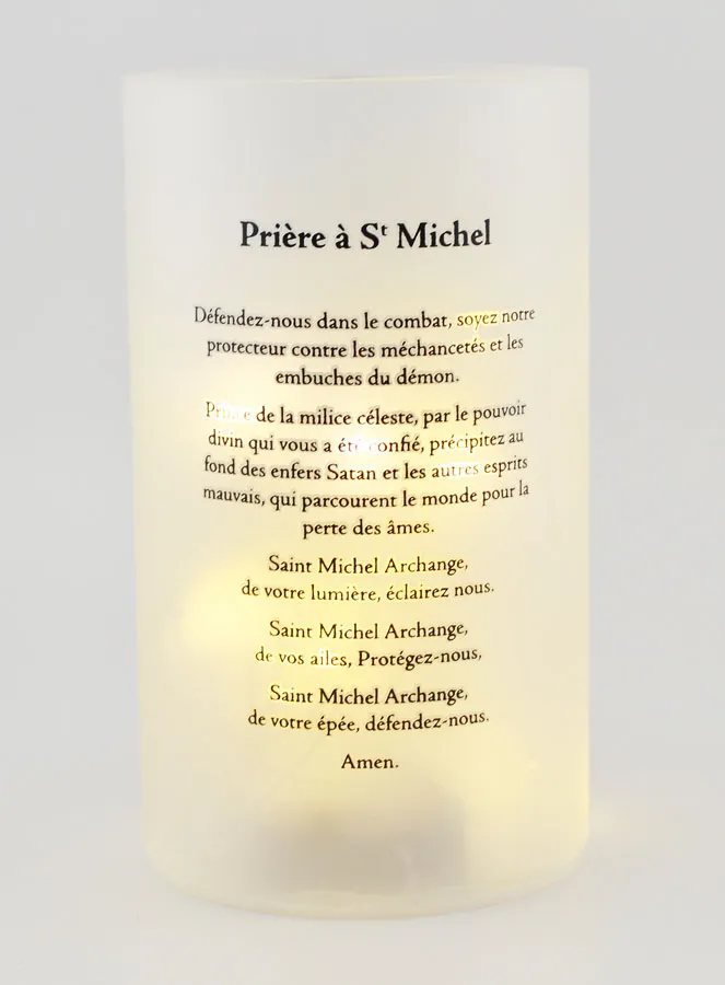 LED Candle Jar - Saint Michael and Prayer (pic 2)