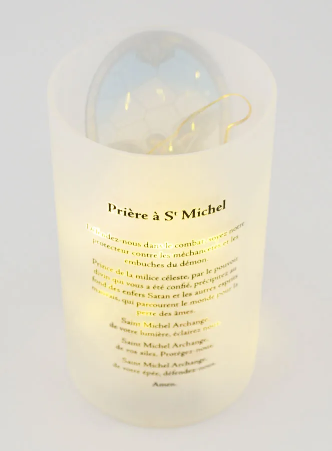 LED Candle Jar - Saint Michael and Prayer (pic 3)