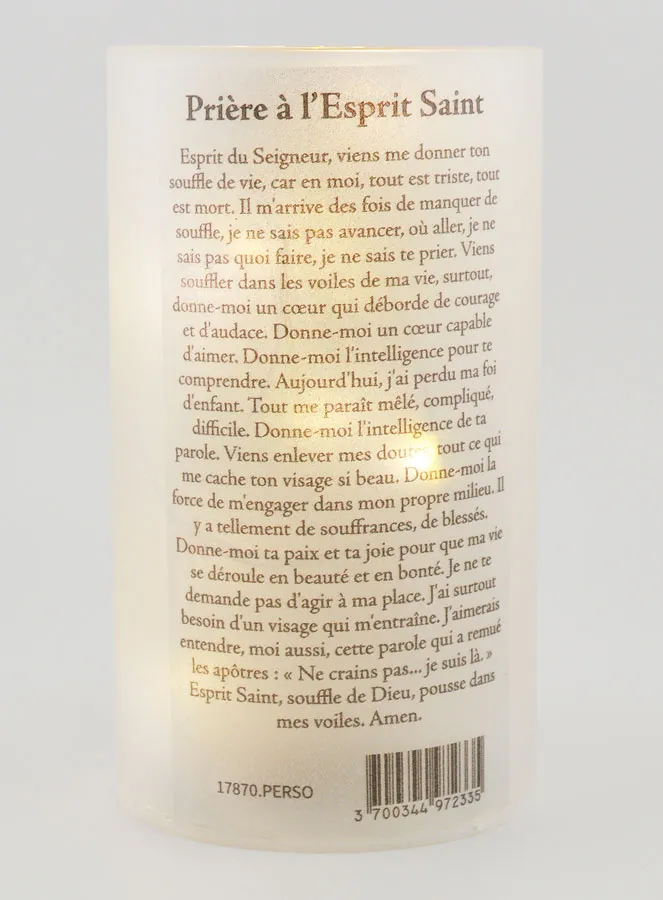 LED Candle Jar - Holy Spirit and Prayer (pic 2)