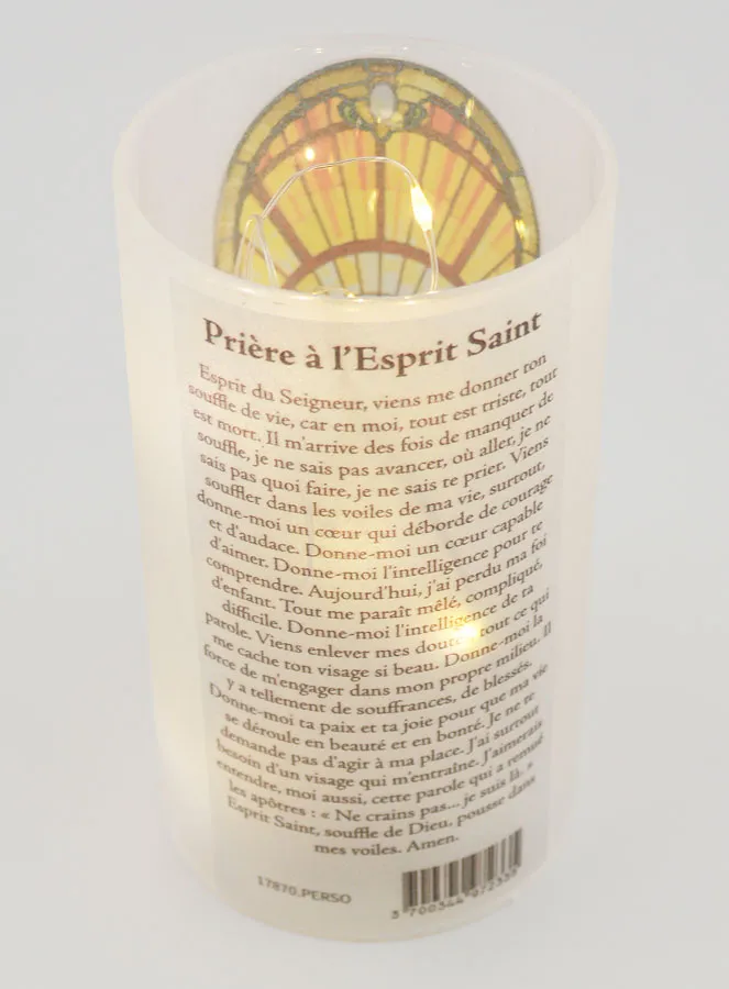 LED Candle Jar - Holy Spirit and Prayer (pic 3)