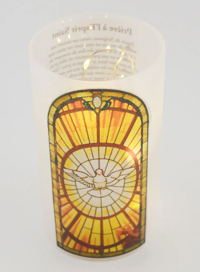 LED Candle Jar - Holy Spirit and Prayer (pic 4)