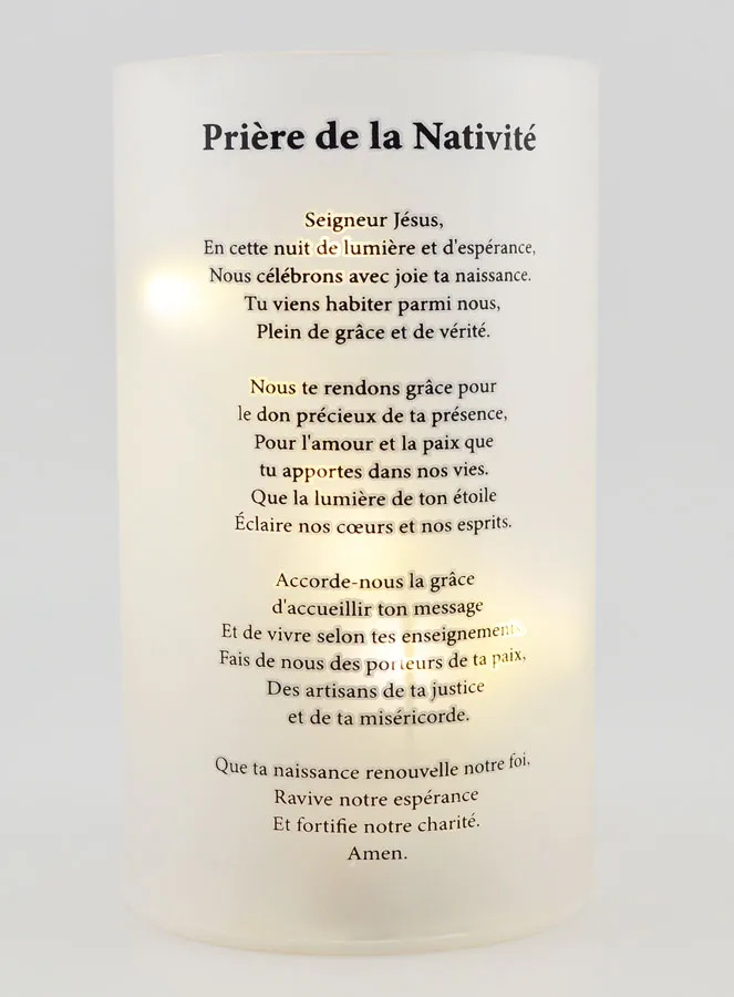 Christmas Gift – LED Candle Jar with Christmas Prayer (pic 2)