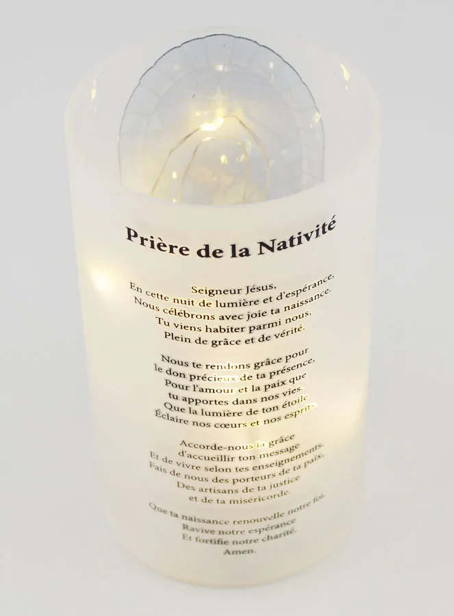 Christmas Gift – LED Candle Jar with Christmas Prayer (pic 3)