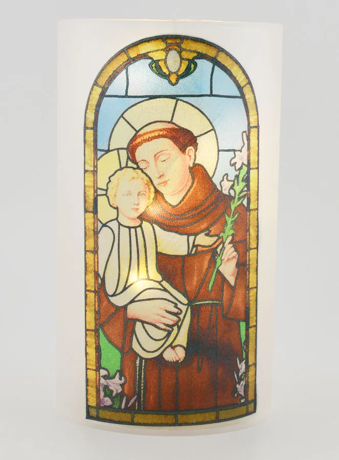 LED Candle Jar and Prayer - Saint Anthony (pic 1)