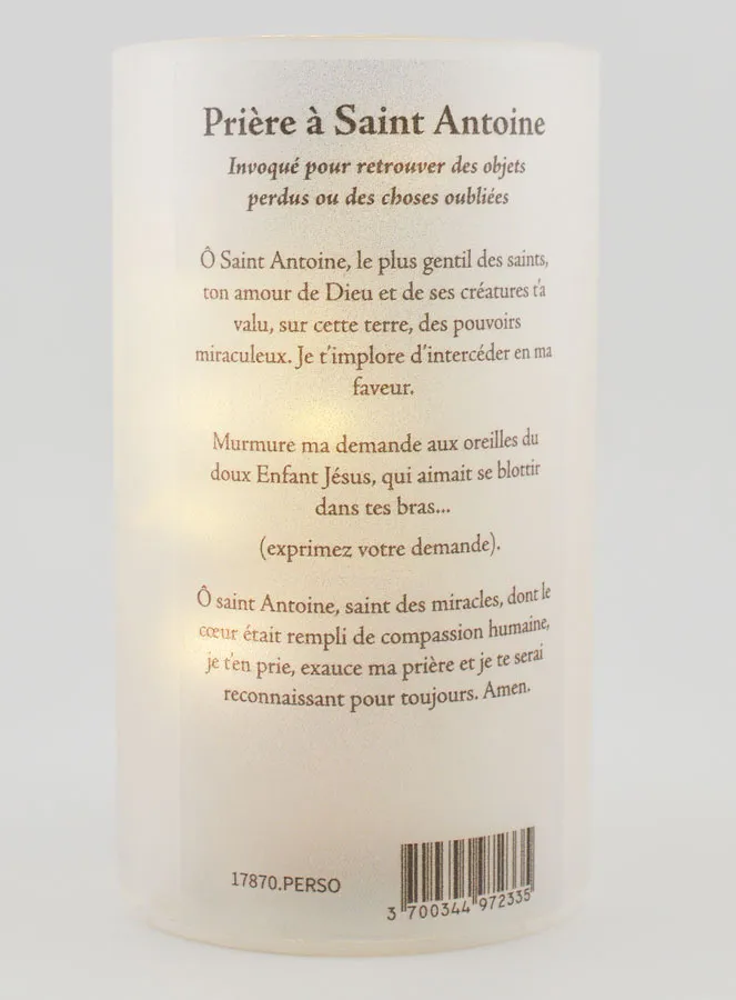 LED Candle Jar and Prayer - Saint Anthony (pic 2)