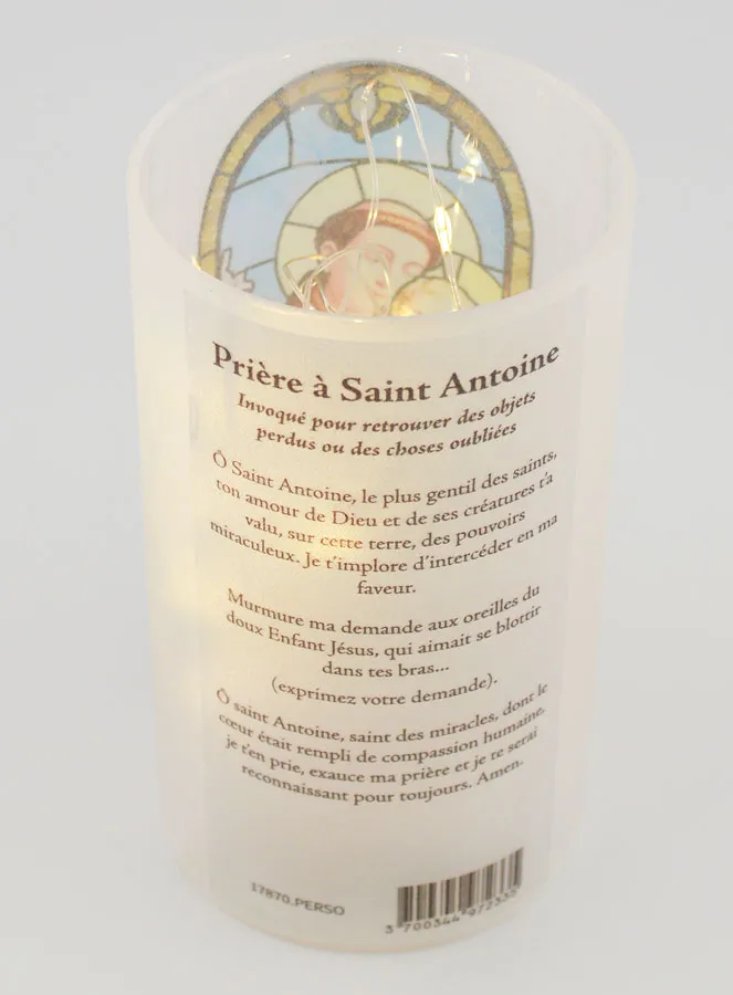 LED Candle Jar and Prayer - Saint Anthony (pic 3)
