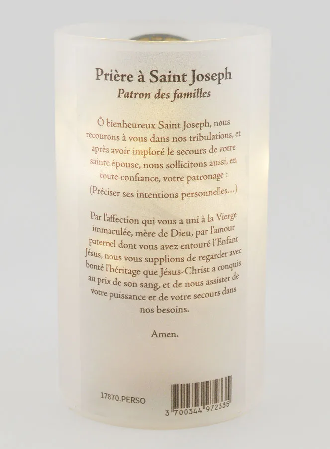 LED Candle Jar  and Prayer - Saint Joseph (pic 2)