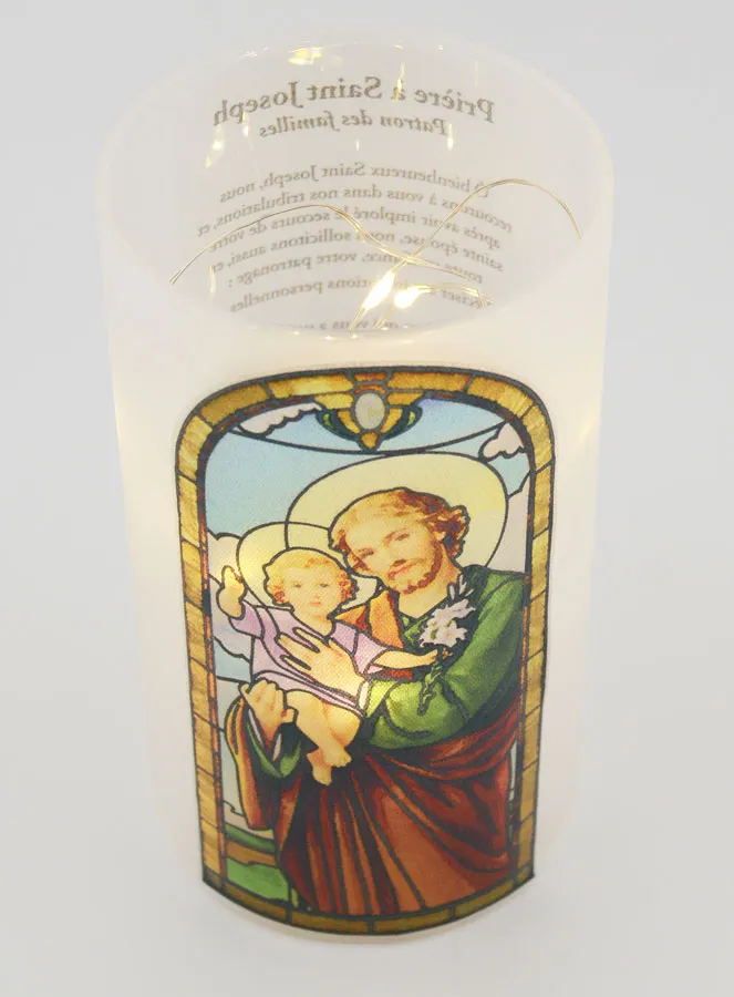 LED Candle Jar  and Prayer - Saint Joseph (pic 4)