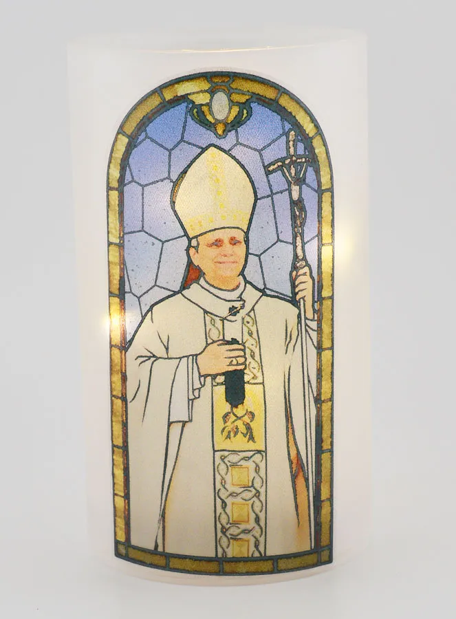 LED Candle Jar and Prayer - Pope Leo XIV (pic 1)