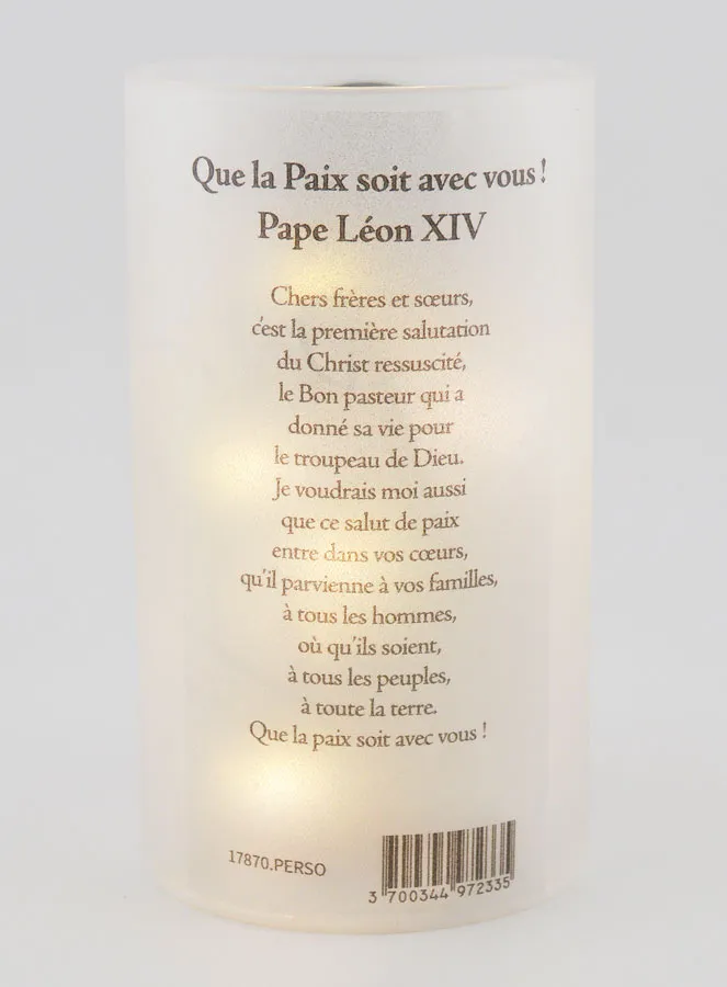 LED Candle Jar and Prayer - Pope Leo XIV (pic 2)