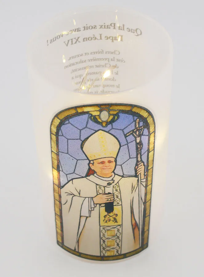 LED Candle Jar and Prayer - Pope Leo XIV (pic 4)