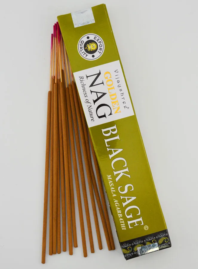 Masala Incense Golden Nag - Black Sage (pic 1)