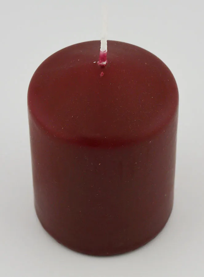 Tabletop Candle 8cm - Burgundy Red (pic 2)