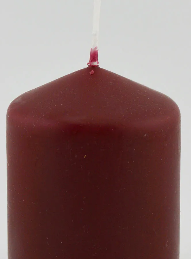 Tabletop Candle 8cm - Burgundy Red (pic 3)