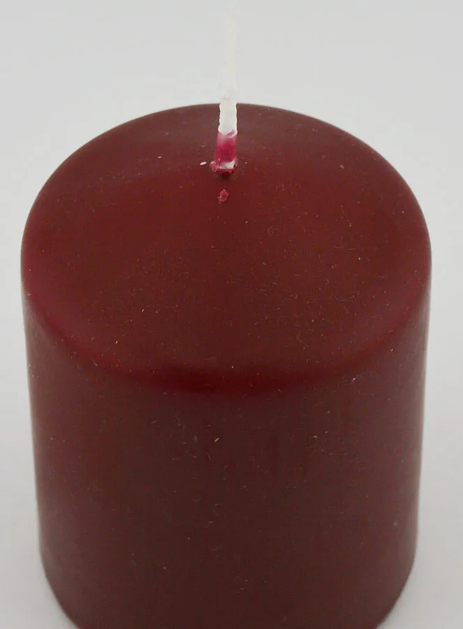 Tabletop Candle 8cm - Burgundy Red (pic 4)