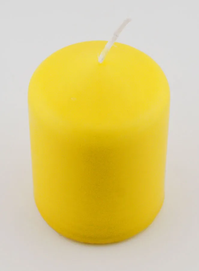 Decorative Candle 8cm - Yellow (pic 2)