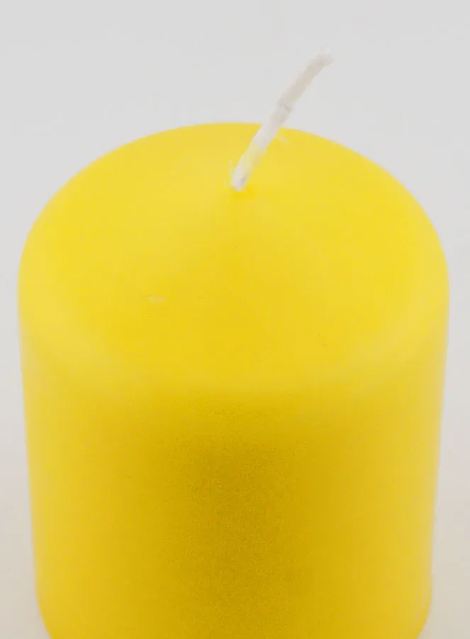 Decorative Candle 8cm - Yellow (pic 4)