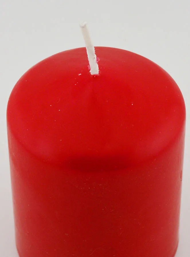 Tabletop Candle 8cm - Red (pic 4)