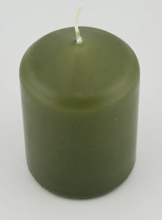 Tabletop Candle 8cm - Olive Green (pic 2)