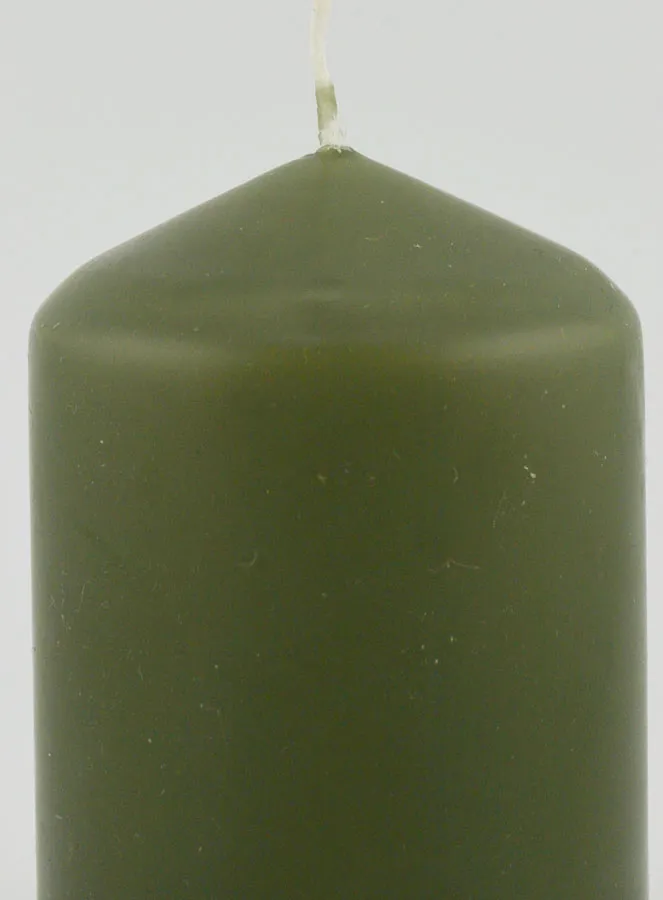 Tabletop Candle 8cm - Olive Green (pic 3)