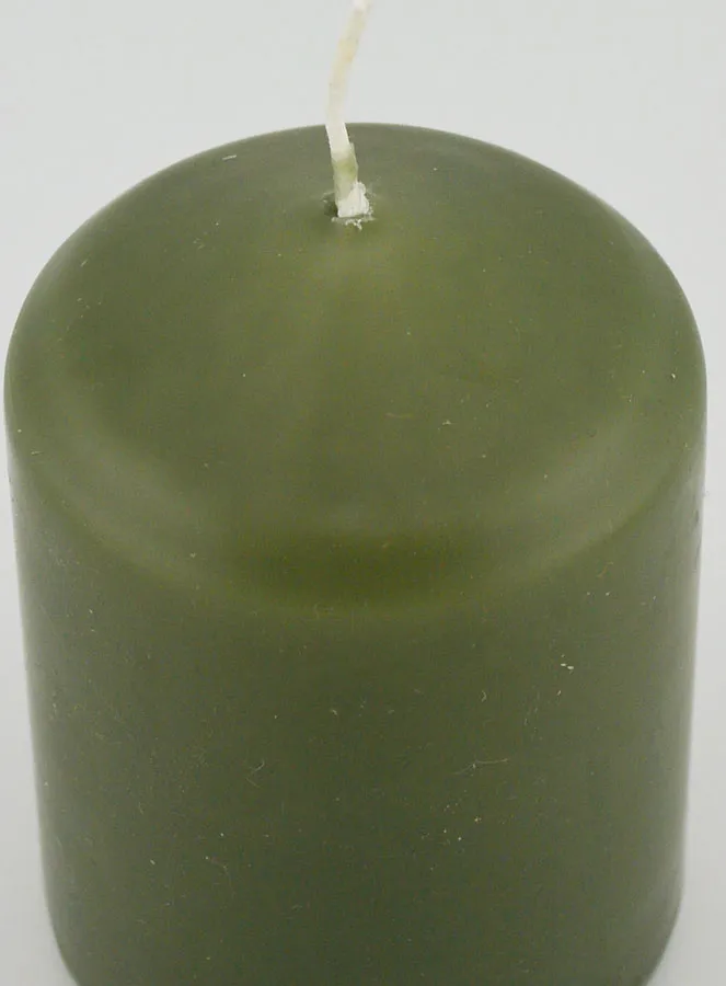 Tabletop Candle 8cm - Olive Green (pic 4)