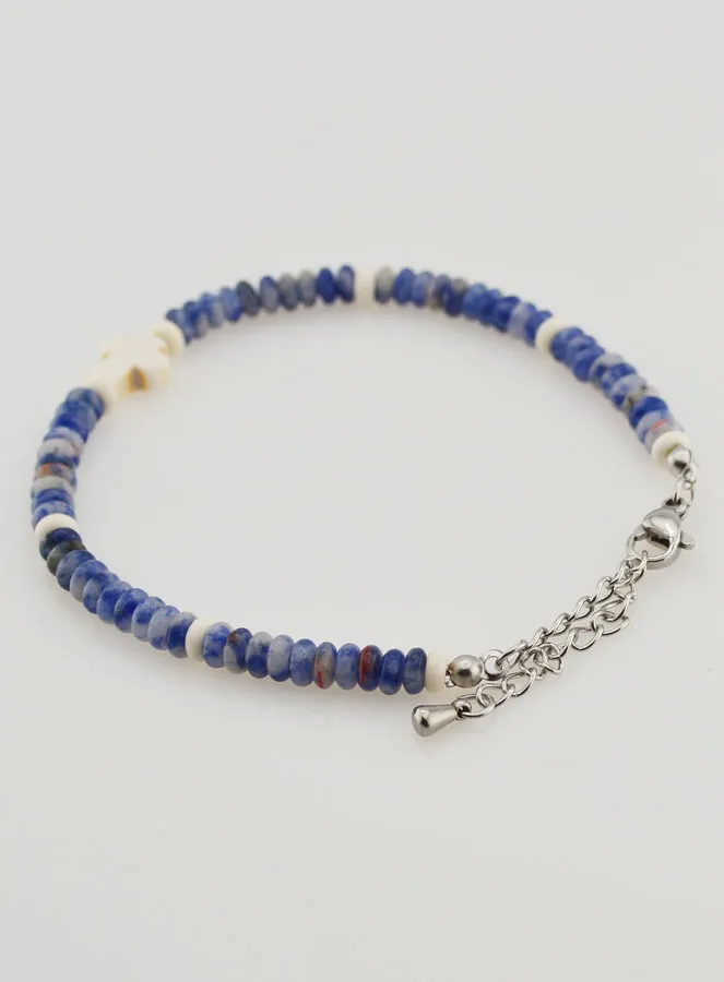 Bracelet with Cross and Blue Stones (pic 4)