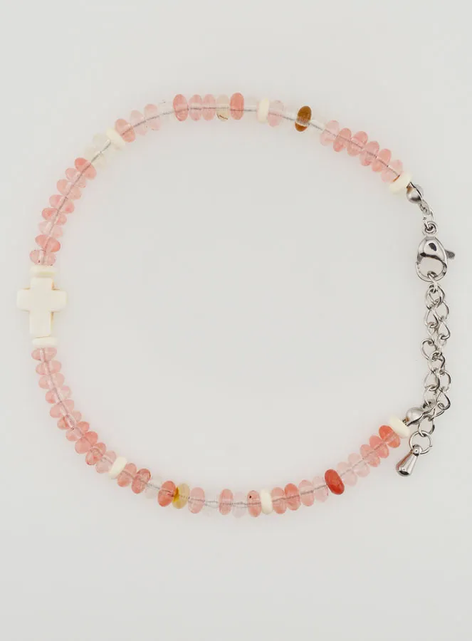 Bracelet with Cross and Glass Stones (pic 1)